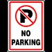 Sign no parking